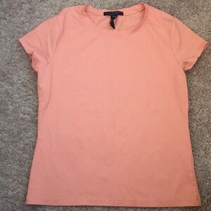Short Sleeve Crewneck Tee in Peach by A postrophe